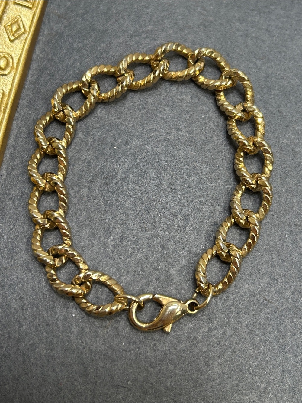Gold Twisted Link Bracelet - Women Jewelry